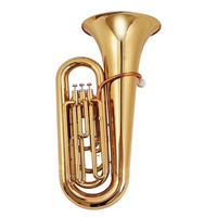 Penjualan terlaris B Flat Tuba instrumen kuningan tiga-kunci Bass atas kualitas Band profesional untuk pelajar pemula