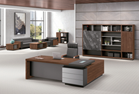 Bureau de direction en L de luxe moderne, neuf, extensible et modulaire, en panneaux de particules haute densité – Dernière table de bureau
