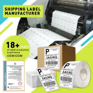 Sailing Paper A6 Thermal Sticker Address Labels Paper Thermal Printer Label Paper 4x6 Shipping Label