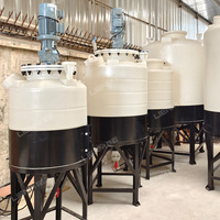 Réservoir de mélange liquide anti-corrosion personnalisé en usine, réservoir de mélange en plastique pour nettoyants acides et alcalins, réservoirs de mélange chimique en HDPE