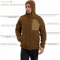 Veste polaire à capuche pour homme, motif uni, doublure softshell, vêtement thermique d'hiver pour l'extérieur, décontractée, pour la randonnée, en polyester imprimé par décharge