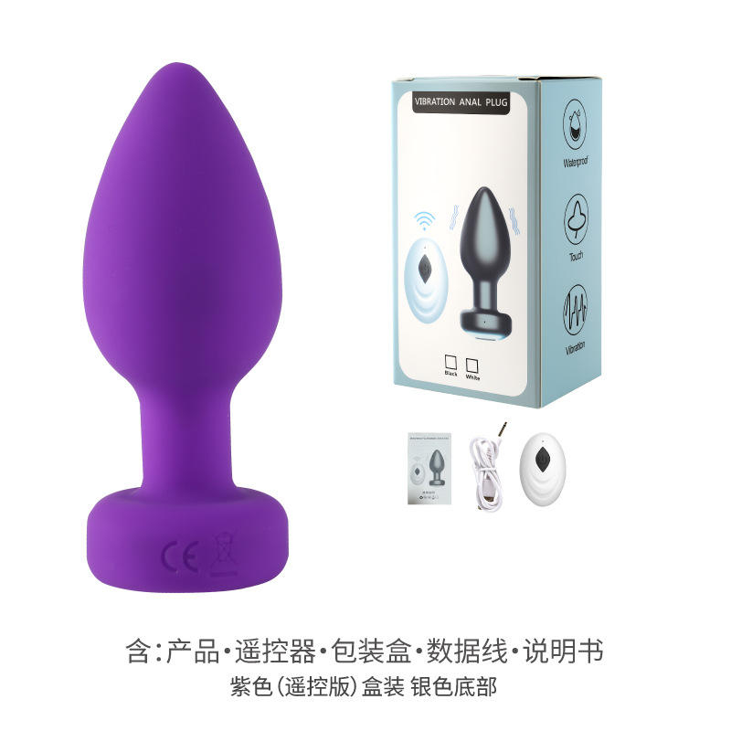 Tablero de control remoto morado, fondo plateado en caja