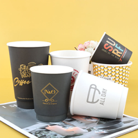 Gobelets en papier recyclables de qualité supérieure à double paroi épaisse, étanches et isolés thermiquement pour le café, le thé et les boissons gazeuses