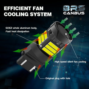 Lanseko BRS T20 7443 W21/5W CANBUS lỗi miễn phí dẫn bóng đèn 3000LM phanh tín hiệu đảo ngược đèn không có siêu flash được xây dựng trong điện trở - Product Image 4