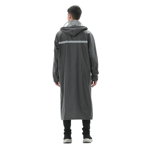 usine personnalisé en gros bonne qualité mode adultes longue veste de pluie à capuche imperméables imperméables polyester mantea - Product Image 4