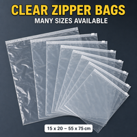 Sacs d'emballage pour vêtements, pochettes transparentes en PE avec fermeture éclair pour chemises, serviettes, textiles, vente en gros, approvisionnement en vrac, direct usine