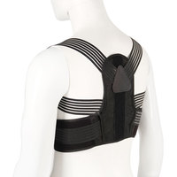 Ceinture de soutien dorsal respirante avec design ergonomique, bretelles élastiques, correcteur de posture pour le dos voûté et l'utilisation au bureau
