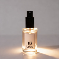 Flacon de parfum miniature en verre cylindrique rond de 20 ml et 30 ml avec vaporisateur à pompe, logo personnalisé, emballage personnalisable
