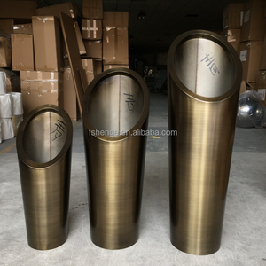 Grands vases de sol décoratifs de luxe h pot de fleur en bronze de <span class=keywords><strong>1</strong></span> mètre/jardinière de fleurs de jardin en acier inoxydable - Product Image 2