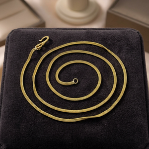 Wholesale 14K 18K 24K Micro Gold Plated <b>Snake</b> Design Chain Necklace, Brass Chain, Fashion Chain Necklace, <b>Snake</b> Link Style Chain - Product Image 1