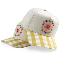 Casquette de baseball HBA54 Sweet Pastoral à 5 panneaux, broderie multicolore personnalisée, unisexe, quatre saisons, boucle simple, en coton
