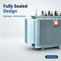 Transformateur immergé dans l'huile S11.S13-M à double enroulement en aluminium et cuivre de haute qualité, 10KV, entièrement scellé, faible perte, anti-harmonique