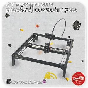 DIY LY Nouvelle <span class=keywords><strong>machine</strong></span> de gravure laser à fibre de <span class=keywords><strong>style</strong></span> rail, refroidie par air, pour dessin et écriture sur cadre de bureau, compatible A2, acrylique et pierre - Product Image 2