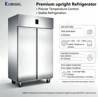 Vitrine Réfrigérée Commerciale Verticale Grande Capacité Quatre Portes en Acier Inoxydable avec Dégivrage Automatique 6