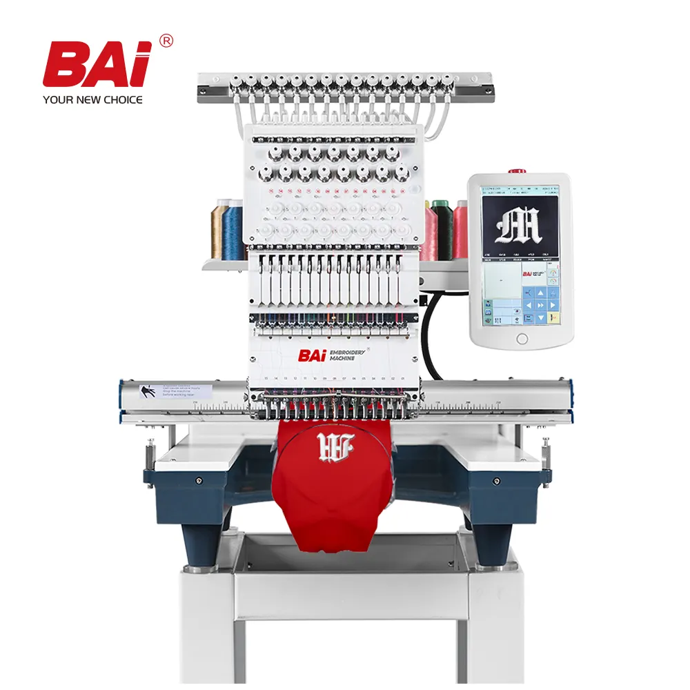 آلة تطريز صناعية من نوع "باي" ذات رأس واحدة عالية السرعة متعددة الوظائف وسهلة التشغيل مناسبة للتسوق