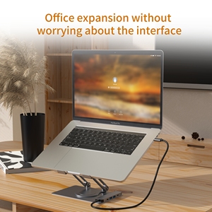 Linh hoạt có thể điều chỉnh bàn hàng đầu hỗ trợ đứng Ergonomic sablent đa cổng <span class=keywords><strong>Adapter</strong></span> <span class=keywords><strong>USB</strong></span> chuyển đổi 9 trong 1 <span class=keywords><strong>USB</strong></span> Loại C <span class=keywords><strong>Adapter</strong></span> sạc - Product Image 2