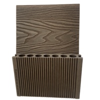 Tarima de Madera Plástica Compuesta (WPC) de Alta Calidad para Terraza y Balcón, con Revestimiento Impermeable y Relieve 3D