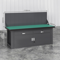 OUMEIDA Armoire à outils professionnelle en acier de style industriel, ensemble de 2 tiroirs, personnalisable OEM, chariot à outils à double porte 2000 kg