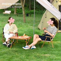 Eierrollentisch aus Massivholz Buche Klappbarer Outdoor-Campingtisch Gartenmöbel