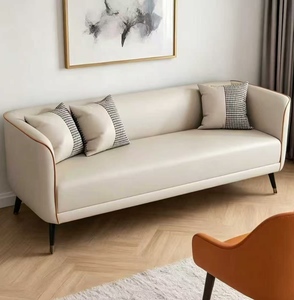 Sofá Pequeño Estilo Crema, Sofá Simple de 2 y 3 Plazas para Sala de Estar, Dormitorio, Hotel, Tienda de Ropa, Salón de Belleza y Salón de Recreo - Product Image 1