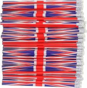 Lápices de Madera con Diseño de Bandera Nacional y Borradores - Suministros Escolares y de Oficina al por Mayor, Set de Regalo Multicolor y Multicultural - Product Image 2