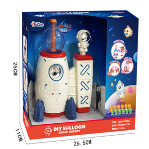 La macchina per palloncini a razzo spaziale giocattolo educativo rende la palla appiccicosa gonfiatore fai da te - Product Image 5