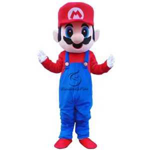 Eğlenceli koşu OEM custom made Mario Luigi sonic domuz tavşan kavun çizgi film karakteri maskot yetişkinler için kostüm