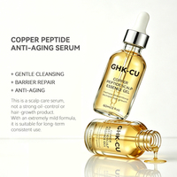 OEM 60ml Huile Capillaire Sensible au Cuivre Bleu Peptide Liquide pour le Cuir Chevelu Anti-Chute Anti-Âge Naturel à Base de Plantes