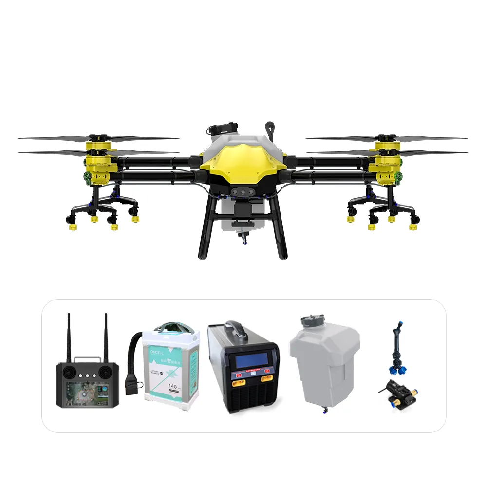 Drone agrícola UAV para uso agrícola, drone pulverizador novo com câmera RTK GPS, novo, 2024