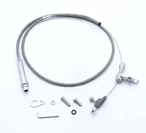 Transmisión trenzada de acero inoxidable Kick down Cable Detent SBC BBC Trans VA269 para piezas de automóviles TH350