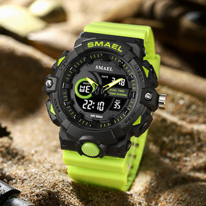 Nouveauté Montres SMAEL 8081 Hommes Poignet Sport Jam Tangan Montre-bracelet pour Sports de Plein Air Étanche Sport <span class=keywords><strong>Chrono</strong></span> Watch - Product Image 1