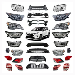 Kits de carrocería de coche personalizados al por mayor parrilla faros LED lámpara trasera parachoques trasero delantero para Toyota Rav4