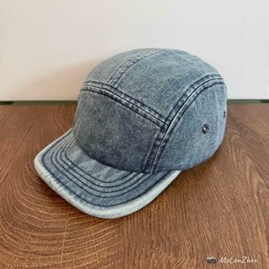 Cappellino da Baseball Unisex in Denim Stile Giapponese Retrò, con Visiera Corta in PVC a 5 Pannelli, Resistente, con Visiera Morbida a Cinque Segmenti, Versatile - Product Image 2