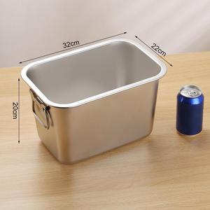 Hình chữ nhật sâu phục vụ khay với xử lý 32*22cm Hot Bán trái cây Snack đa-chiều cao lớn không gỉ lưu trữ container - Product Image 5