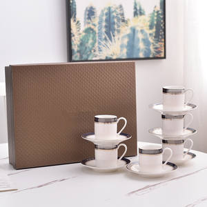 Offre Spéciale – Ensemble Tasses et Soucoupes en Céramique pour le Thé de l'Après-midi, Idéal pour Hôtels et Fêtes – Style Moyen-Orient et Turquie - Product Image 1