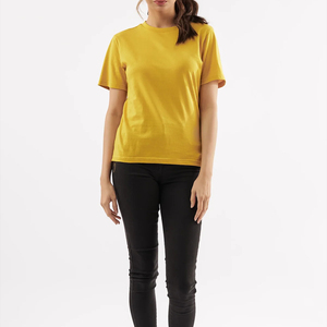 Stylish Womens O-Neck T-Shirt Soft Lightweight Breathable Fabric Casual Summer <b>Top</b> with Hole Appliques for Ladies - Product Image 1