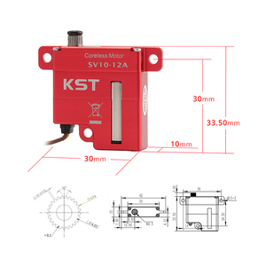 สินค้าขายดี KST SV10-12A DC12V แรงดันสูงพิเศษ 14.0Kgf.cm 0.10 วินาที/60 รอบต่อนาที อะลูมิเนียมอัลลอยด์แบบไม่มีแกนกลาง 1520Hz เซอร์โวแบบตั้งโปรแกรมได้ - Product Image 2