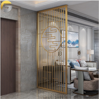 Divisor de habitación de acero inoxidable y división de pantalla, diseño moderno, decoración Interior, línea de pelo, ZE0778