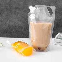 Bolsa de plástico transparente con boquilla de succión para bebidas, bolsa con boquilla de succión para boquilla de Jam, venta al por mayor