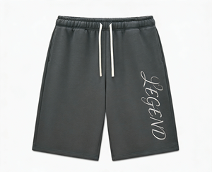 Shorts décontractés déchirés pour hommes à taille mi-haute, impression DTG Kornit personnalisée, vente en gros, streetwear, marque privée, exportation - Product Image 3