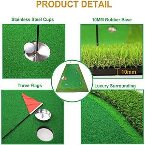 फैक्ट्री डायरेक्ट गोल्फ मैट कस्टम मेड मिनी गोल्फ कोर्स पुटिंग ग्रीन इंडोर आउटडोर प्रैक्टिस पोर्टेबल बड़े आकार की पुटिंग मैट - Product Image 5