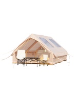 Tente de camping gonflable imperméable en PVC Oxford à double couche pour 8 à 10 personnes, trois chambres, un salon, tente automatique rapide