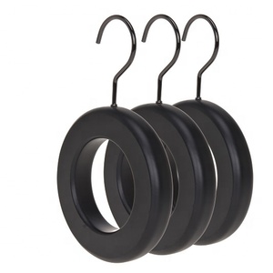 <span class=keywords><strong>Pratique</strong></span> bois de hêtre acrylique Mini cintres excellente qualité rond salon écharpe organisateur gain de place étage unique - Product Image 1