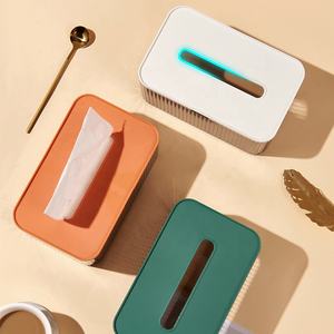 Sevimli yüz akrilik doku kutusu kapağı tutucu peçete organizatör kağıt havluluk kutusu banyo mutfak ve ofis odası - Product Image 4