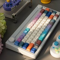 Custom PBT Dye Sublimation Keycap Set Colorful Mixed Color Minimalist Full Keycaps for Mechanical Keyboard