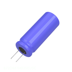 ตัวเก็บประจุแบบมีรูผ่าน672D687H025EU5C รัศมี680 UF 25V 680 UF แบบดั้งเดิม - Product Image 1