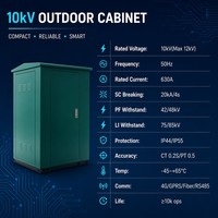 Caja de Medición Prepago para Exteriores Personalizable de 10kV 12kV Máx. 630A 6-en-1 4G GPRS para Gabinete Comercial, Residencial y Comunitario