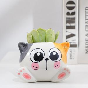 กระถางต้นไม้รูปแมวสไตล์เกาหลีน่ารัก สีเขียว ขนาดเล็ก สำหรับปลูกแคคตัส - Product Image 6