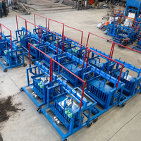 Petite machine mobile de fabrication de briques en ciment, fabricant de machines à briques creuses polyvalentes sans cuisson pour pavés