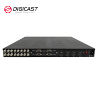Transmodulateur RF numérique 24 canaux DIGICAST série DMB-24E, tuner numérique DVB-S/S2/DVB-C/ATSC/ISDB-T, prise en charge ASI I/O, gestion web